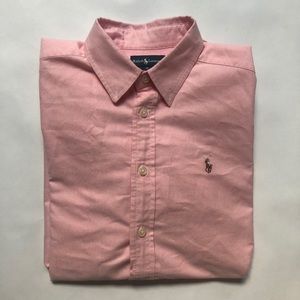 Pink Ralph Lauren Fit Oxford Dress Shirt